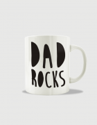 κούπα κεραμική λευκή Dad rocks