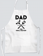 Ποδιά μαγειρικής με εκτύπωση Dad the grill master