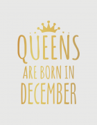 λευκό παιδικό μπλουζάκι με στάμπα Queen are born in December