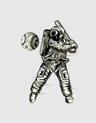 Hoodied φούτερ με στάμπα Space Baseball