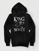 Hoodied φούτερ με στάμπα King of the North