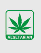Hoodied φούτερ με στάμπα Vegetarian