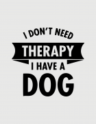 Μπλουζάκι με τύπωμα Dog therapy
