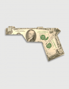 Μπλουζάκι με στάμπα Dollar Gun