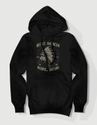 Hoodied φούτερ με στάμπα Native American