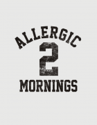 Μπλουζάκι με στάμπα Allergic 2 Mornings