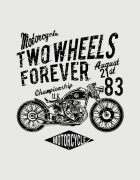 Hoodied φούτερ με στάμπα Two wheels forever