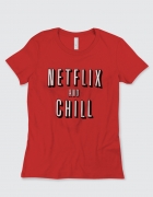 Μπλουζάκι με τύπωμα Netflix and Chill