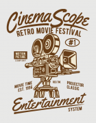 Μπλουζάκι με στάμπα Cinemascope