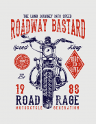 Μπλουζάκι με στάμπα Roadway Bastard