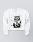 Girlie Cropped Sweat με στάμπα Έριξα κάτω το δέντρο