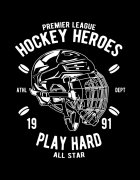 Hoodied φούτερ με στάμπα Hockey