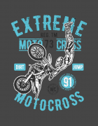 Μπλουζάκι με τύπωμα Extreme Motocross