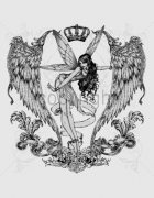 Μπλουζάκι με στάμπα Crown Fairy