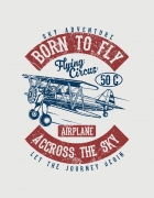 Μπλουζάκι με στάμπα Born to fly