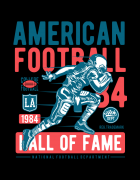 Hoodied φούτερ με στάμπα American Football