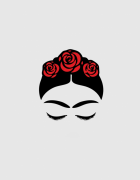 Μπλουζάκι crop top με τύπωμα Frida
