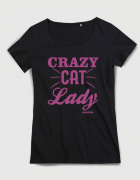 Μπλουζάκι με στάμπα Crazy Cat Lady
