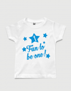 Μπλουζάκι με στάμπα Fun to be one!