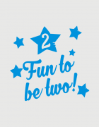 Μπλουζάκι με στάμπα Fun to be two!