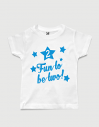 Μπλουζάκι με στάμπα Fun to be two!