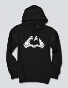 Premium hoodie με τύπωμα Love Hands