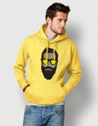 Hoodied φούτερ με στάμπα Hipster glasses