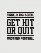Μπλουζάκι με στάμπα Get hit or quit