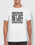 Μπλουζάκι με στάμπα Get hit or quit
