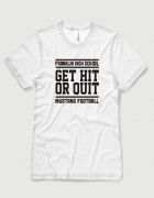 Μπλουζάκι με στάμπα Get hit or quit