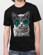 Μπλουζάκι με στάμπα Smoking Cat