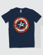 Μπλουζάκι με τύπωμα Captain America Distressed logo