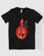 Μπλουζάκι με τύπωμα Guitar Fire