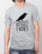 Μπλουζάκι με στάμπα Crows before hoes