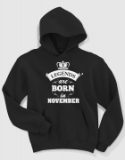Hoodied φούτερ με στάμπα Legends are born in November