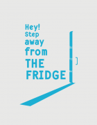 Μπλουζάκι με στάμπα Step away from the fridge