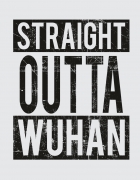 Μπλουζάκι με τύπωμα Straight Outta Wuhan