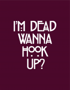 Hoodied φούτερ με στάμπα Wanna Hook Up?