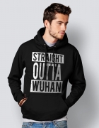 Premium hoodie με τύπωμα Straight Outta Wuhan