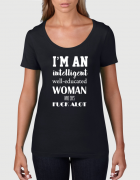 Μπλουζάκι με στάμπα Intelligent woman