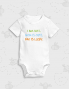Παιδικό φορμάκι με στάμπα Dad is lucky