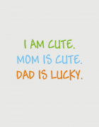 Παιδικό φορμάκι με στάμπα Dad is lucky