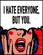 Μπλουζάκι baseball με τύπωμα I hate everyone