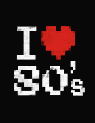 Μπλουζάκι με στάμπα I love 80s