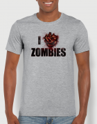 Μπλουζάκι με στάμπα Ι love zombies
