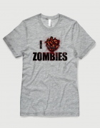 Μπλουζάκι με στάμπα Ι love zombies