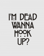 Μπλουζάκι με στάμπα  Wanna hook up?