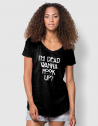 Μπλουζάκι με στάμπα  Wanna hook up?