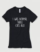 Μπλουζάκι με τύπωμα I was normal three cats ago