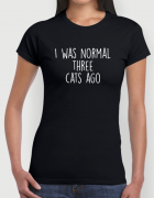 Μπλουζάκι με τύπωμα I was normal three cats ago